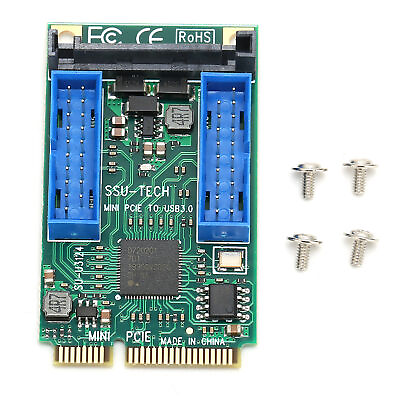 #ad MINI PCIE To USB3.0 Front Expansion Card For XP 2003 Vista Win7 win8 RXN $19.28