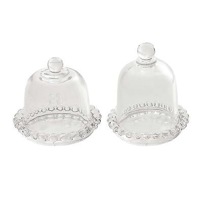 #ad Glass Cake Stand Clear Cake Plate with Dome for Bakery Bridal Shower Wedding $17.63