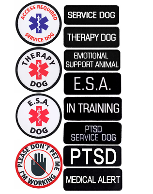 #ad Vest Patches: Service Dog Therapy ESA Support Dog PTSD ALL ACCESS CANINE $9.99