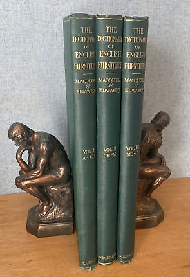#ad THE DICTIONARY OF ENGLISH FURNITURE Percy Macquoid 1924 27 THREE FOLIO VOLUMES $275.00