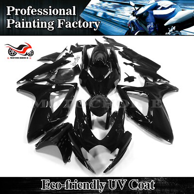 #ad Glossy Black Fairing Kit For Suzuki GSXR600 750 2006 2007 ABS Injection Bodywork $349.01