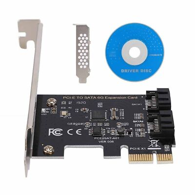#ad PCI‑E Cards PCI Express to SATA 3.0 2 Port SATA III 6Gbps Expansion Adapter $13.98