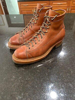#ad Sagara Horsebutt Leather Boots 46.5 D 13 US Handsewn Indonesian truman nicks $500.00
