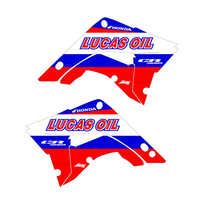 #ad CR125 Polisport restyle shroud decals Gen1 2002 lucas oil style red white blue $75.00