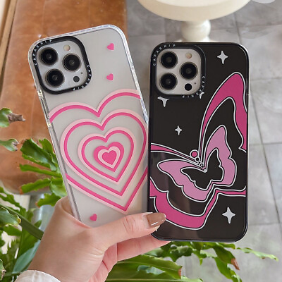 #ad For iphone 15 14 13 12 11 Pro Max XR XS 8 Cute Love Butterfly Pattern Phone Case $10.32