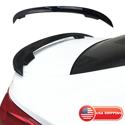 #ad Universal Sedan Car Rear Trunk Spoiler Tail free Wing Gloss Black w Adhesive US $119.99
