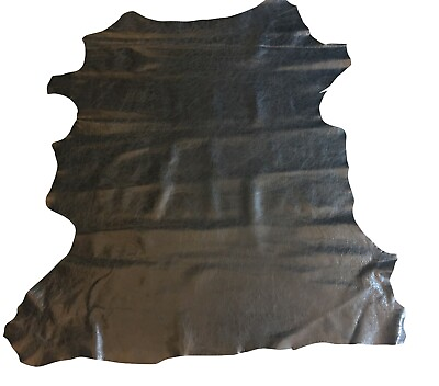 #ad Black Leather Hides Genuine Soft Lambskins Craft Fabric Thin Upholstery Material $38.45