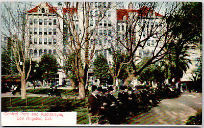 #ad Los Angeles California Central Park Auditorium USA CA Vintage DB Postcard $3.86