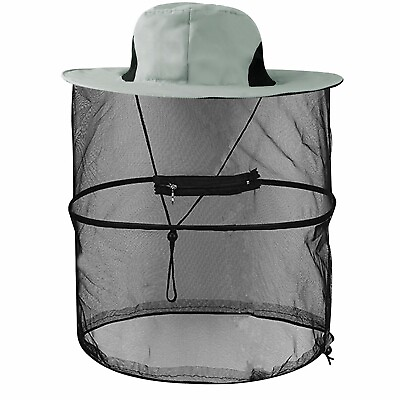 #ad Outdoor Head Face Hidden Mesh Cap Sun Mosquito Bee Insect Bug Protection Net Hat $8.99