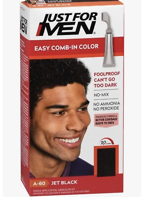 #ad Just For Men Easy Comb In Color Gray Hair Coloring for Men with Comb Applicator $12.00