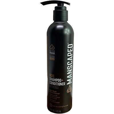 #ad Manscaped Mens Shampoo Plus Conditioner Hair Wash Vegan Hydrate Nourish 16 oz. $17.49