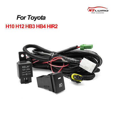 For Toyota H11 Fog Light LED Indicator Relay Switch Harness Socket Wire 12V 40A $17.99