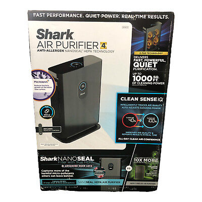 #ad *Open Box* Shark Air Purifier 4 with Anti Allergen Quiet Technology HE405 Black $216.00