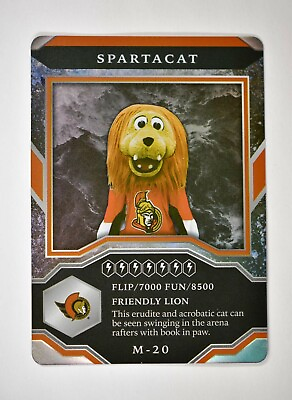 2021 22 MVP Mascot Gaming Cards #M 20 Spartacat Ottawa Senators $1.37
