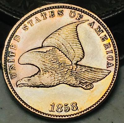 #ad 1858 Flying Eagle Cent Penny 1C Small Letters High Grade Details US Coin CC21786 $495.00