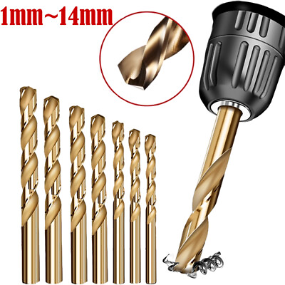 #ad HSS Cobalt Twist Drill Bits 1mm 14mm For Drilling Stainless Steel Hard Steels $135.51