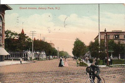 #ad Postcard Grand Avenue Asbury Park NJ $20.04