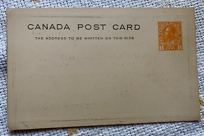 #ad Antique Canadian Post Card 1922. 1 cent Orange Postage On Front. Canada Mail. $4.45