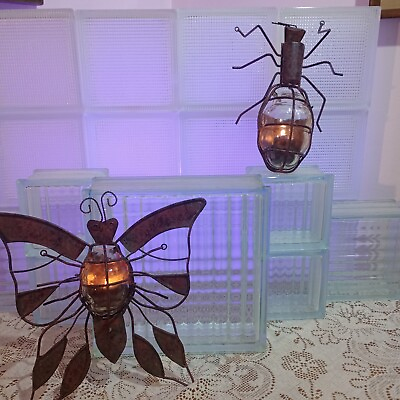 #ad Metal Butterfly amp; Ant Wall Sconce Candle Votive Wall Art Whimsical Unique Find $59.99