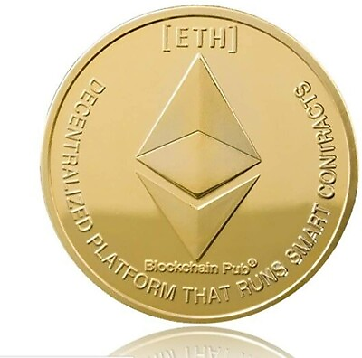 #ad Ethereum Crypto Currency Gold Crypto Coin 1oz W Case Limited Edition ETH Ether $4.90