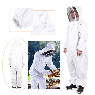 #ad Beekeeping Protective Equipment Veil Bee Keeping FULL BODY Suit Hat Smock Cloth $54.47