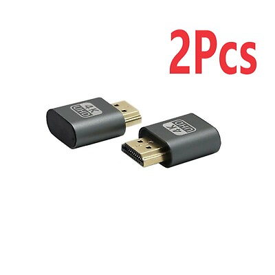 #ad 2Pcs Metal Desktop 4K UHD Display Emulator Module HDMI VGADVI Lightweight D $11.10