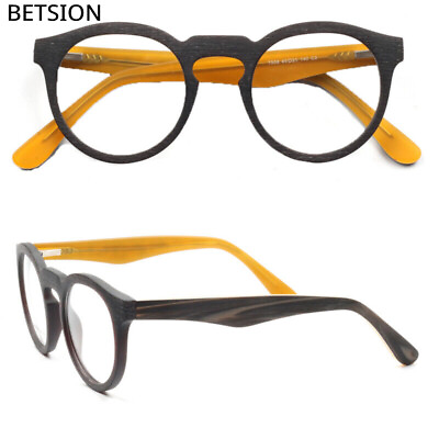 #ad Men Round Nerd Eyeglass Frames Women Vintage Retro Geek Glasses Acetate Eyewear $20.99
