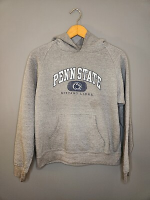 #ad Jansport Penn State PSU Nittany Lions Gray Hoodie Sweatshirt Size Medium $3.90