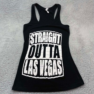 #ad Women#x27;s Tank Top quot;Straight Outta Las Vegasquot; Top Black Size L $7.95