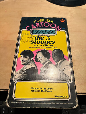 #ad Super Star Cartoon: The 3 Stooges VHS 1988 $5.99