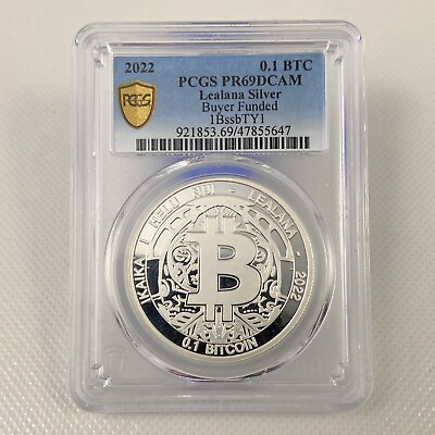 #ad ☀️2022 Lealana 0.1 ₿ Bitcoin Unfunded Coin amp; COA 1 Oz .999 Silver Casascius $1274.83