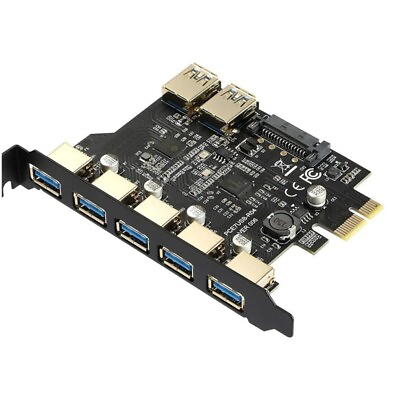 #ad PCIe to PCIe Adapter PCI Express 1x to 16x 1 to 4 USB3.0 Mining Card PCI e $26.26