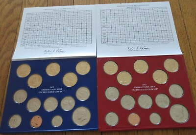 #ad 2015 Mint Set U.S. Mint Philadelphia and Denver Mint 28 Uncirculated Coins COA $30.31
