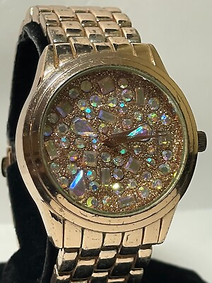 #ad Gemstone Dial Quartz Ladies Watch Nice Sparkle Looks Nice and Works $17.99