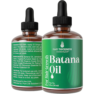 #ad Batana Oil for Hair Growth Vegan Serum with Castor Pumpkin Seed Rosemary 1 $22.85