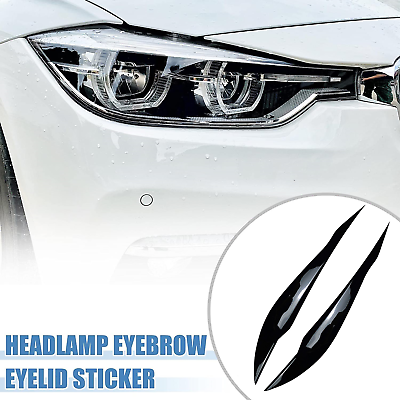 #ad 2pcs For BMW 3 Series F30 F31 Accessories Headlight Eyebrow Eyelid Cover Trim $13.59