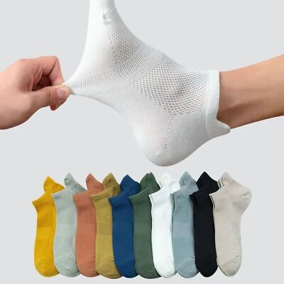 #ad White Black Yellow Solid Socks Men Women Breathable Solid Color Soft Ankle Socks $23.41
