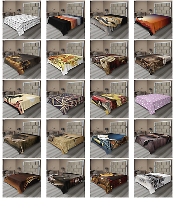 #ad Ambesonne Western Flat Sheet Top Sheet Decorative Bedding 6 Sizes $30.99