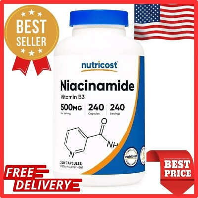 #ad Nicotinamide 500mg Anti aging NAD Supplement Energy Production 240 Capsules. $19.59
