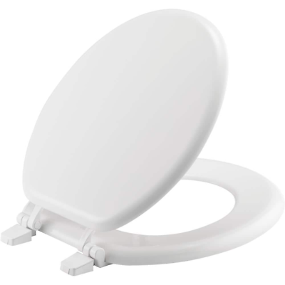 #ad NEW Universal Round Front Toilet Seat White $11.11