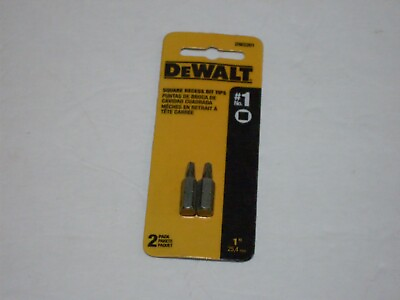 #ad Dewalt DW2201 #1 Square Impact Ready Drive Bits 2 pk $5.99