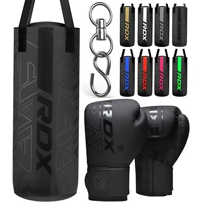 #ad Hanging Punching Bag for Kids by RDX 2FT Leather Filled Punching Bag with Gloves $64.99