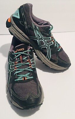 #ad Asics Womens Gel Kahana 7 T4G5N Black Gray Running Lace Up Low Top Shoes Size 9 $24.50