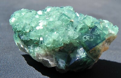 #ad 478g Green Translucent Cubic Fluorite Crystal Mineral Specimen China $47.60