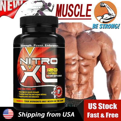 #ad Nitro XL Nitric Oxide Bodybuilding Capsules Build Muscle Mass Performance $11.69