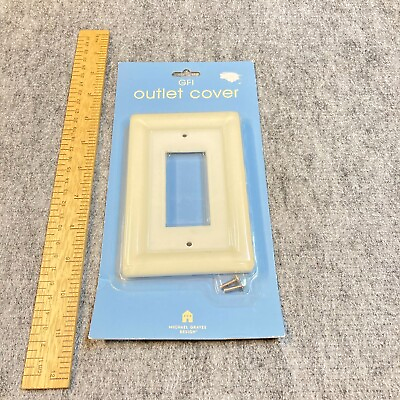 #ad MCM GFI Outlet Plug Plate Celedon Frosted Lucite Finish Michael Graves Design $4.00