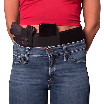 #ad Belly Band Holster Concealed Carry Gun Wrap Holster Elastic Waist Large Pistol $9.99