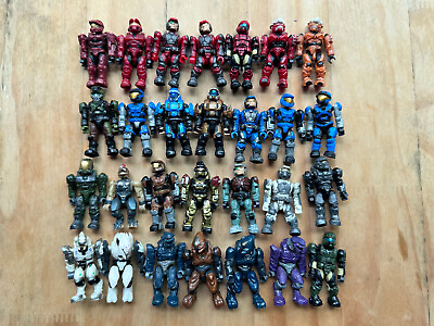 #ad Lot of 28pcs Mega Bloks Construx Halo UNSC Spartan Mini Figures All different $37.90