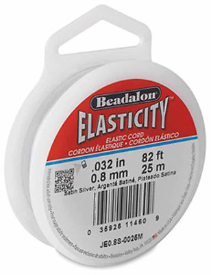 #ad Elastic Beading Cord .8mm 25 Meters. 82ft Clear Beadalon Stretch Cord Elasticity $11.50