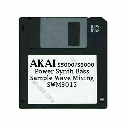 Akai S5000 S6000 Floppy Disk Power Synth Bass Sample Wave Mixing SWM3015 $10.99